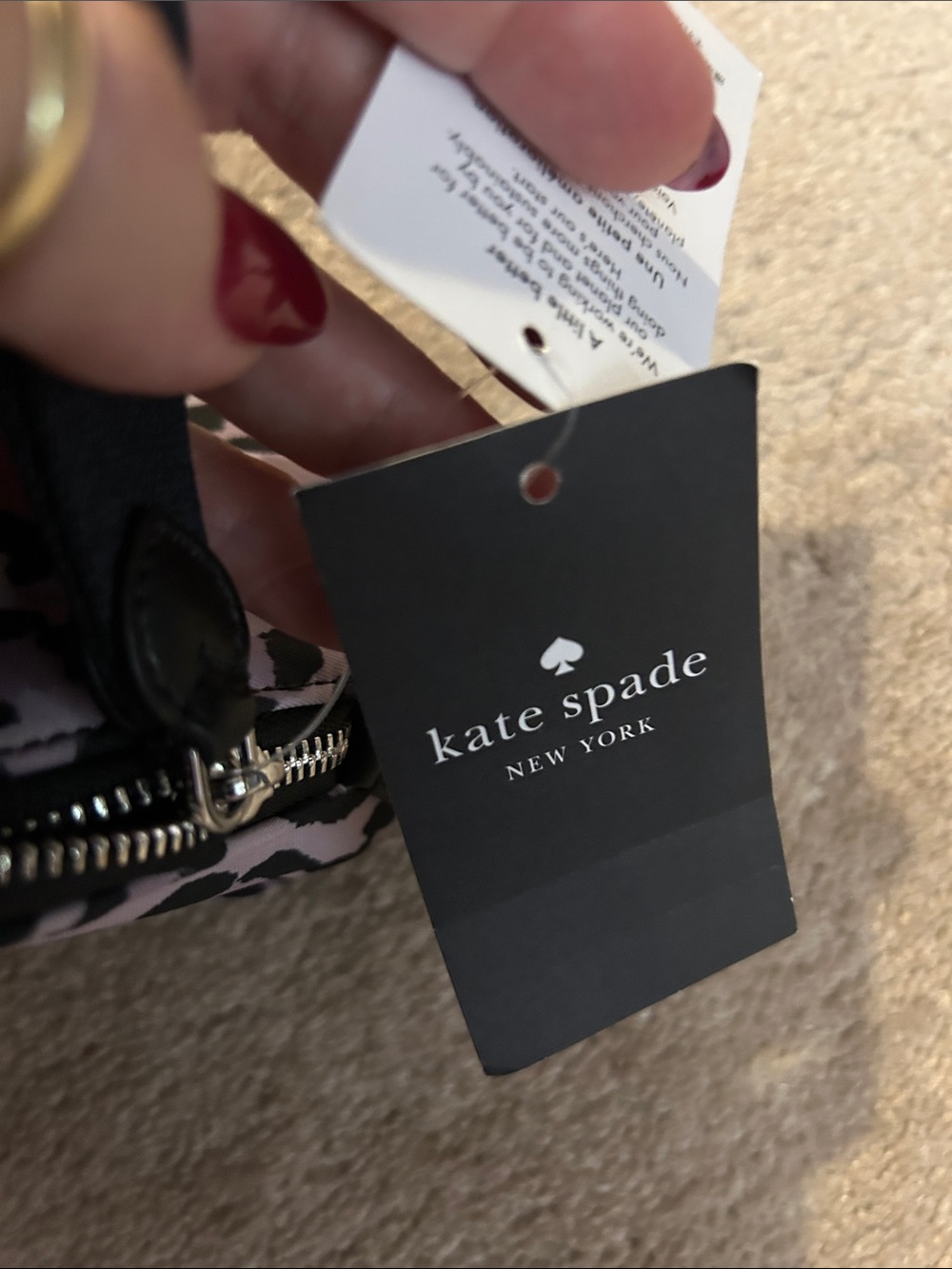 kate spade New York Lavender Leopard Cosmetic Pouch - Picture 5 of 6